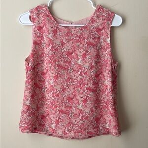 Appleseed’s Petites Pink and White Floral Blouse Size‎ 6P